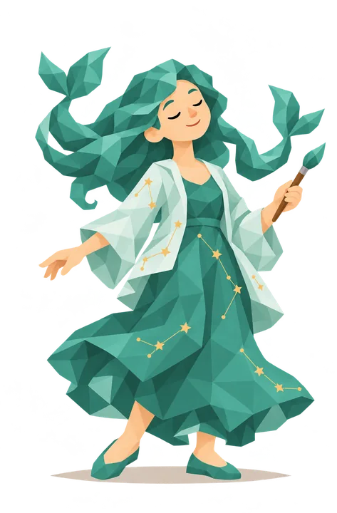 Illustration of a Pisces female